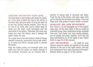 1961 Ford Falcon Owner's Manual Page 42: Maintenance