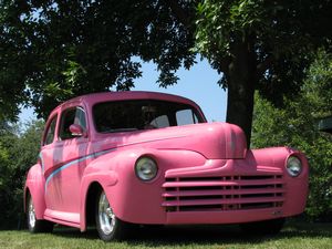 Pink Ford Hot Rod