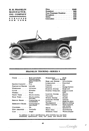 Franklin Touring Series 9