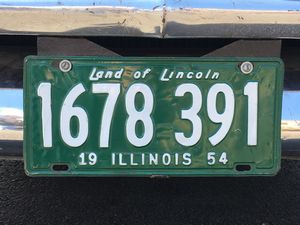 1954 Illinois License Plate