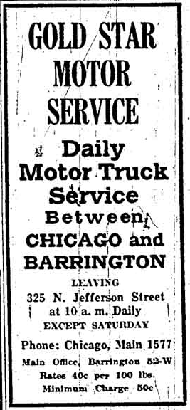 1925 Gold Star Motor Service Advertisement