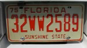 1975 Florida License Plate