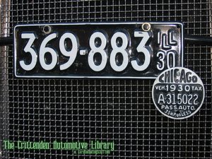 1930 Illinois License Plate