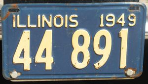 1949 Illinois License Plate