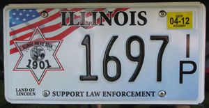 Illinois Police Association License Plate