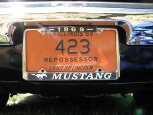 1969 Illinois Repossessor License Plate