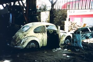 Flooded Volkswagen Beetle