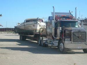 Hurricane Katrina Truck Towing Boat
