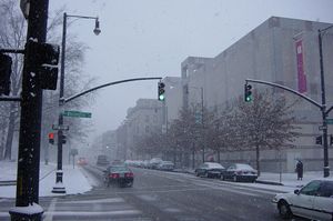 Snowy Street in Raleigh, North Carolina 2004