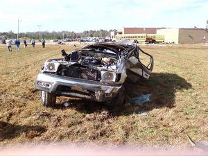 SUV Destroyed by Tornado