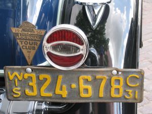 1931 Wisconsin License Plate