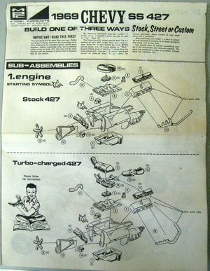 MPC '1969 Chevy SS 427 Impala Model Kit Instructions