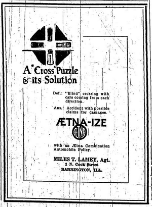 1925 Aetna Insurance Advertisement