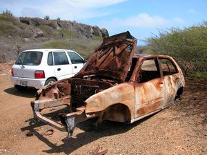 Rusted Hatchback