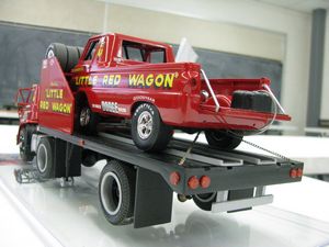 Little Red Wagon on Flatbed Model
