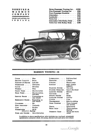 Marmon Touring 34