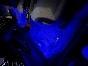 2024 Ford Maverick XLT in Terrain with aftermarket ambient lighting