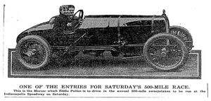 Eddie Pullen 1915 Indianapolis 500 Mercer