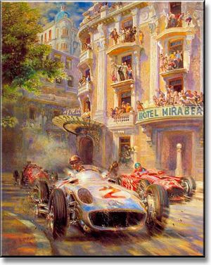 Mirabeau Mercedes - 1955 Monaco Grand Prix Art