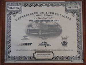 2002 Chevrolet Monte Carlo Dale Earnhardt Signature Series