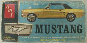 1965 Ford Mustang AMT Model Kit Box