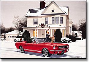 A Christmas Pony - 1966 Ford Mustang Art