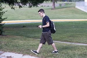 Student Crossing the Street