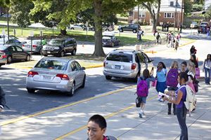 Children waiting for School Bus
