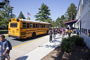 Children Boarding School Bus