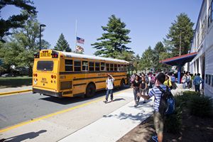 Children Boarding School Bus