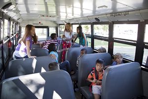 Children on School Bus