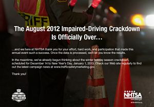 August 2012 Impaired Driving Crackdown