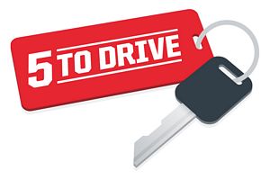 National Teen Driver Safety Week: 5 to Drive Logo