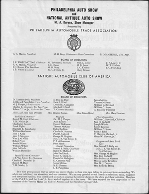 1949 Philadelphia & National Antique Auto Show