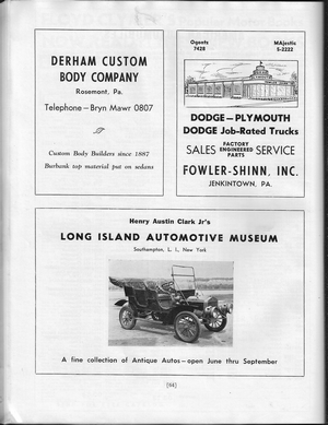 1949 Philadelphia & National Antique Auto Show