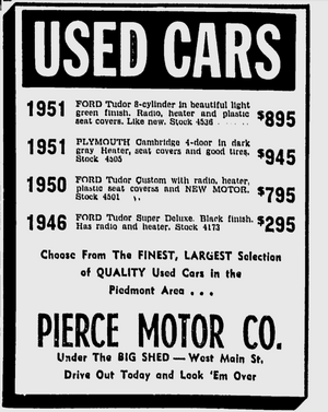 Pierce Motor Company 1954 Ad
