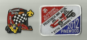 Blackhawk Council Pack 367 2012 Pinewood Derby Patches
