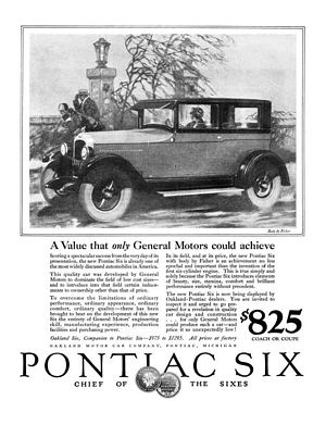 1926 Pontiac Six Advertisement