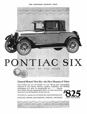 1926 Pontiac Six Advertisement