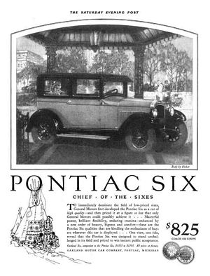 1926 Pontiac Six Advertisement