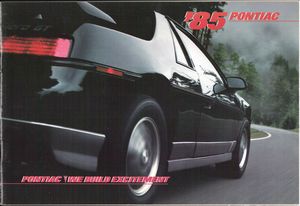 1985 Pontiac Catalog Cover - Pontiac Fiero