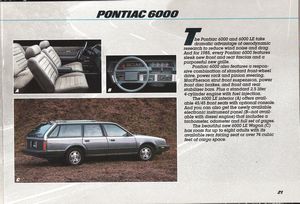 1985 Pontiac Catalog - Pontiac 6000