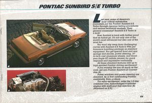 1985 Pontiac Catalog - Pontiac Sunbird