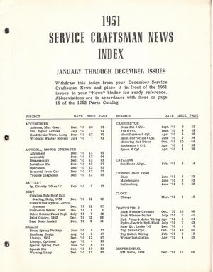 Pontiac Service Craftsman News: December 1951