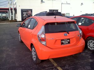 2012 Toyota Prius C in Habanero Orange