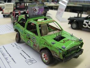 1985 Volkswagen Rabbit Demolition Derby Model Car