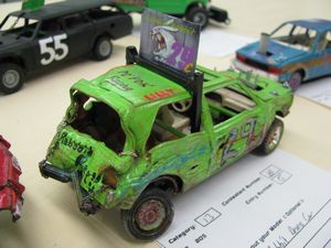 1985 Volkswagen Rabbit Demolition Derby Model Car