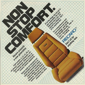 Recaro Seats Advertisement