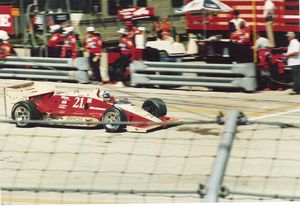 Johnny Rutherford at the 1986 Miller American 200