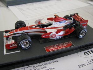 Takuma Sato 2007 Canadian Grand Prix Model Super Aguri SA07